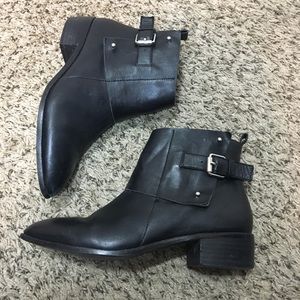 Karen Millen Black Booties Block Heel